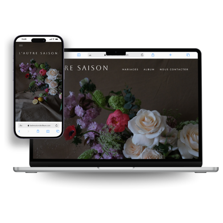 Image du site internet de la société l'autre saison des fleurs à Clermont-Ferrand