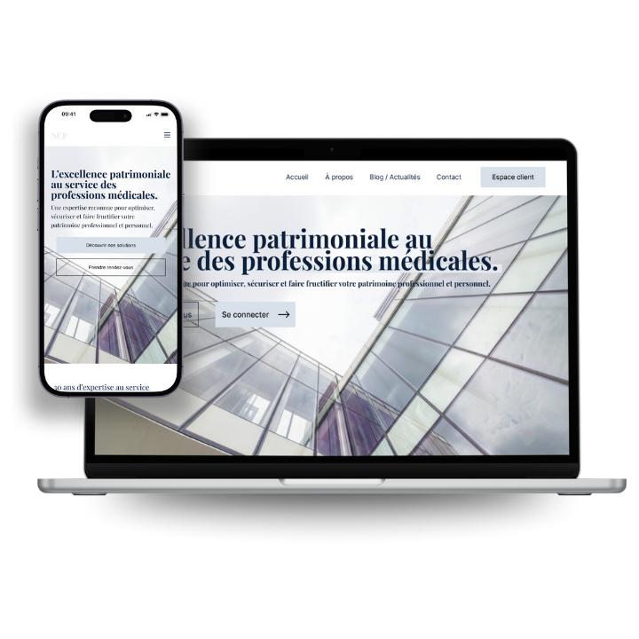 Image de la maquette du site internet en cours de réalisation